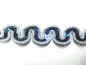 Preview: Paillettenborte blau-silber